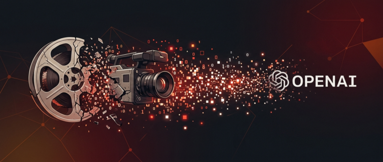 OpenAI Sora Video-App wird eingestellt - symbolische Darstellung mit auflösender Filmrolle