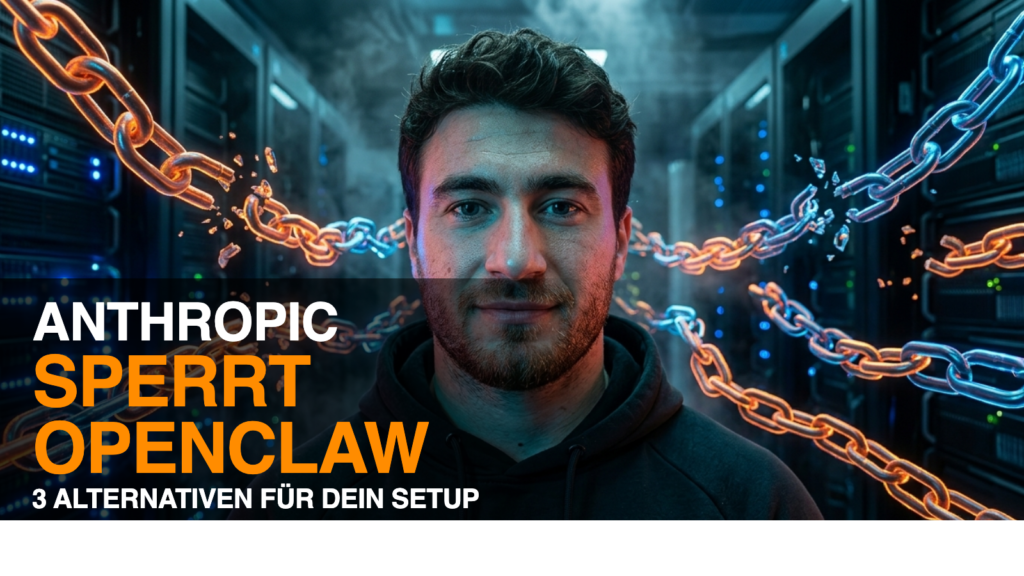 Artur Kokoev vor Server-Rack mit brechender Kette - Anthropic sperrt OpenClaw