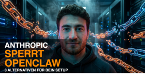 Artur Kokoev vor Server-Rack mit brechender Kette - Anthropic sperrt OpenClaw